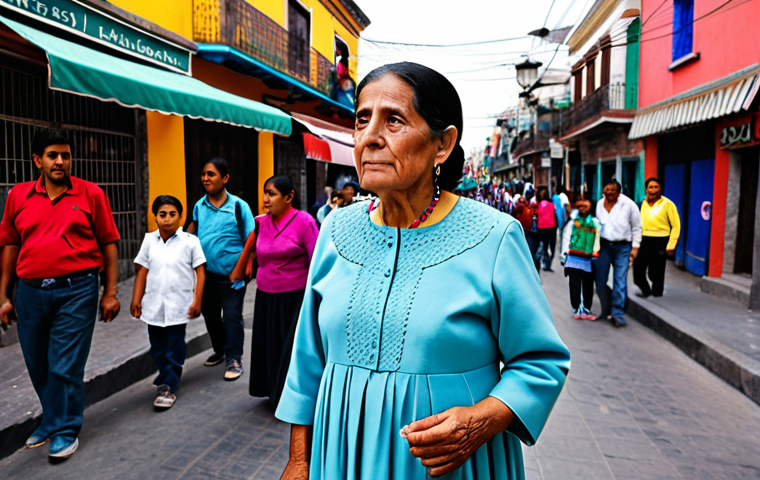 멕시코에서 정치 이슈 대선 정책 변화 - **
"A wise-looking older Mexican woman, Maria, being interviewed on a bustling street in Mexico Cit...